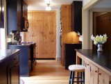 Our first kitchen featured a large custom pine pantry.